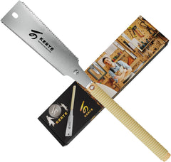 KERYE Japanese Pull Saw 9.5 Inch, Hand Saw with Double Edges of 10/17 TPI and Replaceable Blade, Ryoba Wood Cuttter, Sharp and Light Woodworking Tools Gifts for Men and Women-KY01