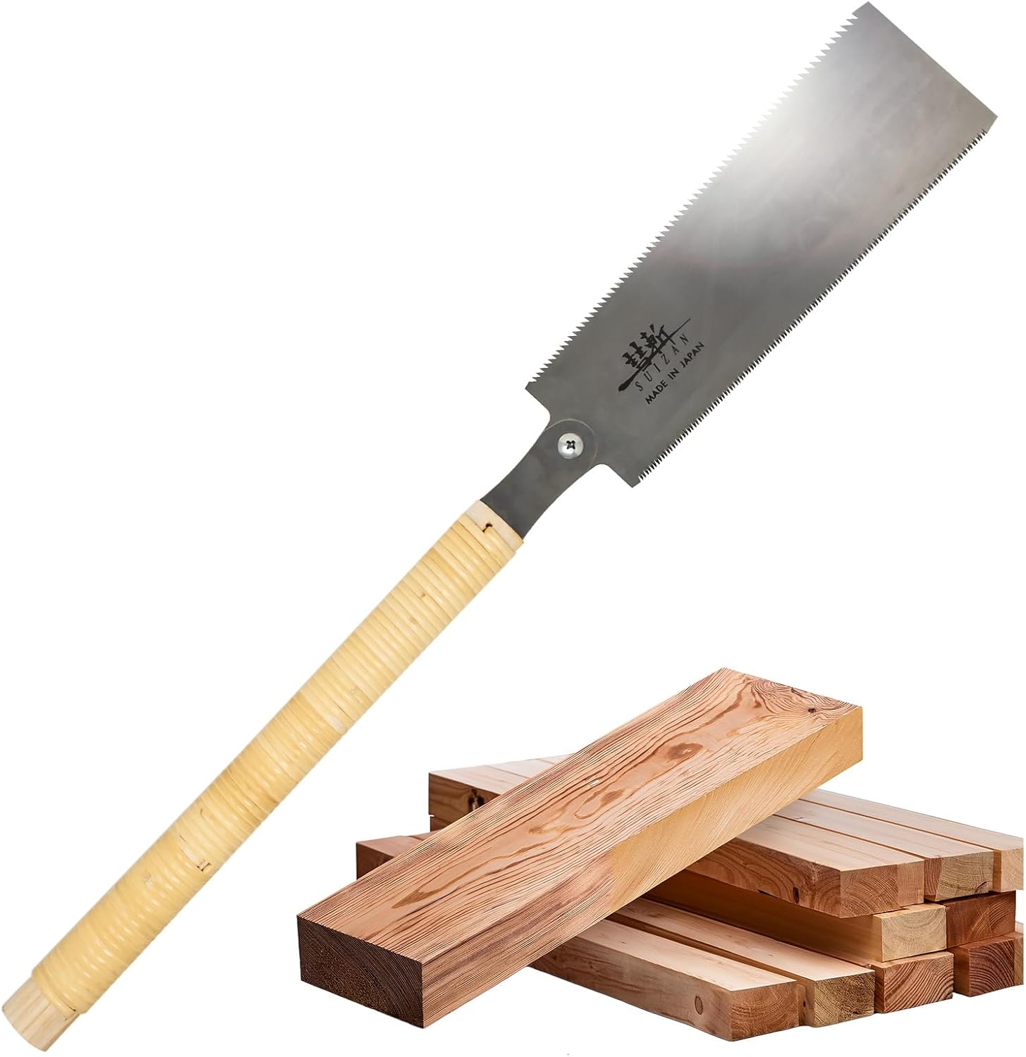 SUIZAN Ryoba Double Edge Saw 9.5" Assembly ver - Professional Japanese Pullsaw Handsaw Woodworking Tools