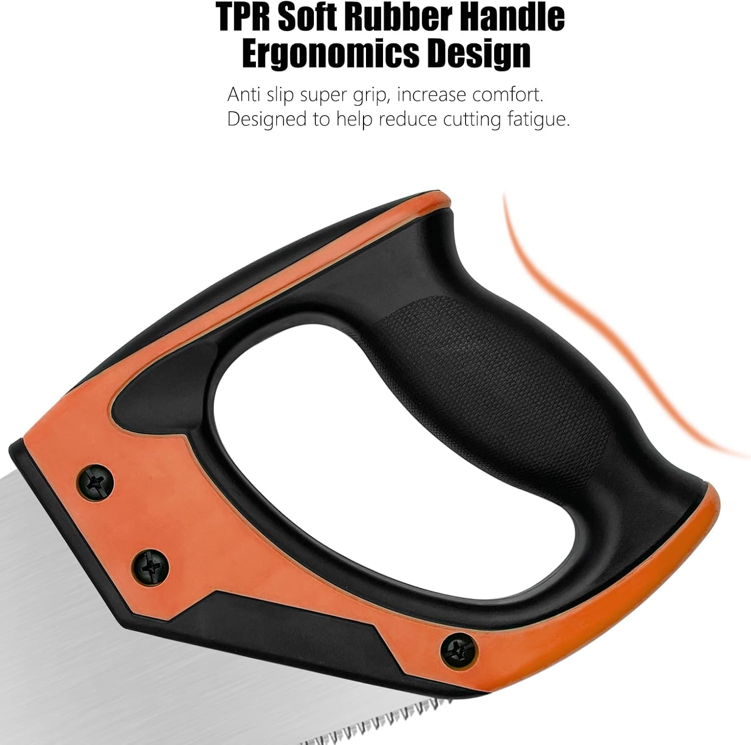 14 Inch Wood Hand Saw, 11 TPI Universal Handsaw Non-slip Ergonomic Handle Rustproof Wood Saw